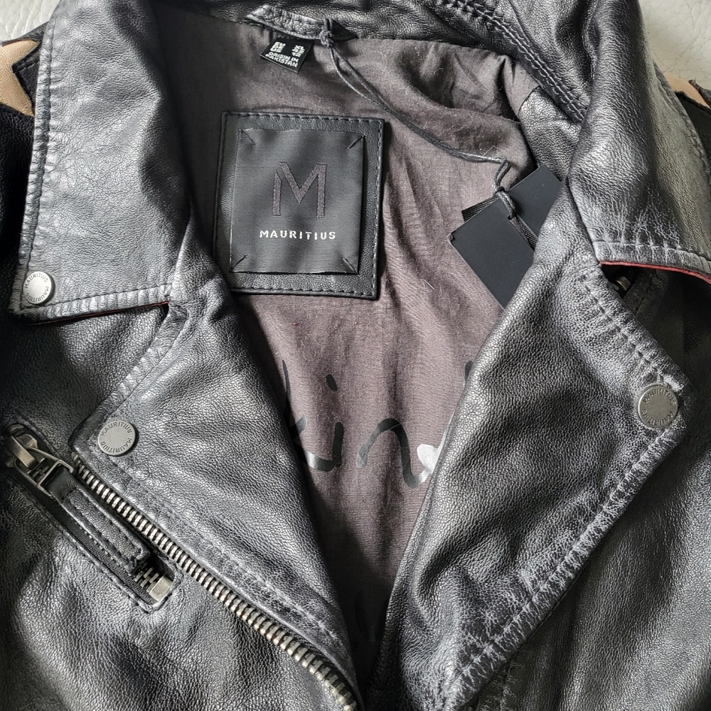 Mauritius XL  Christy RF Vintage Black Leather Jacket